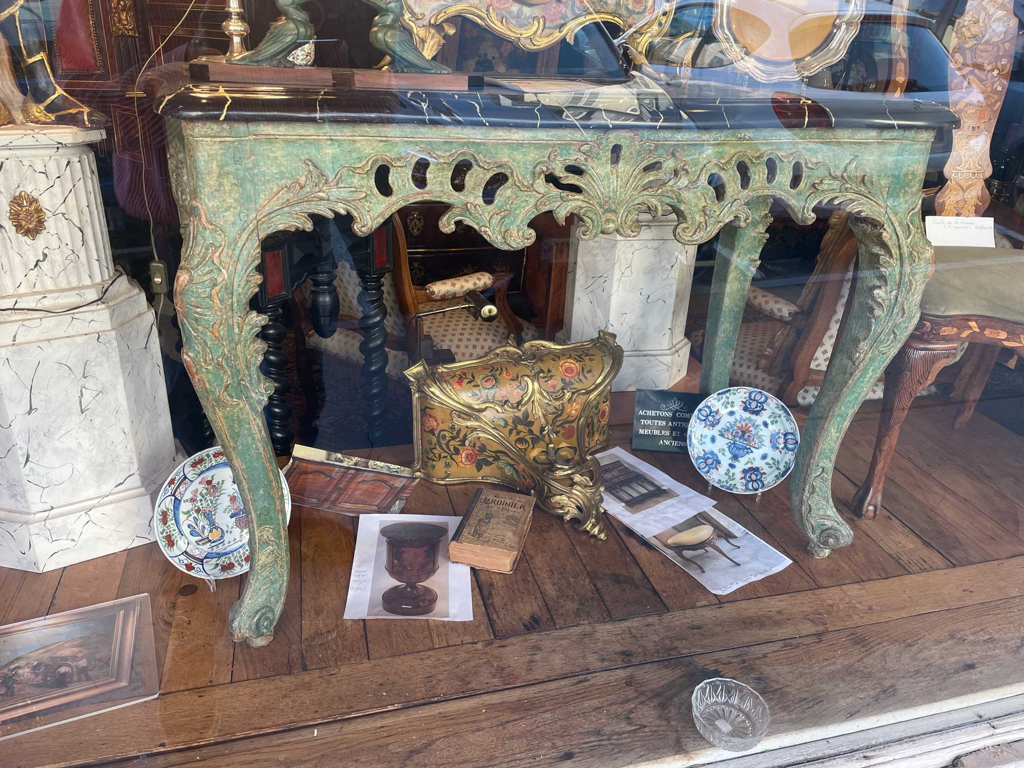 Console provençale Louis XV 18ème siècle - peinture d'origine
