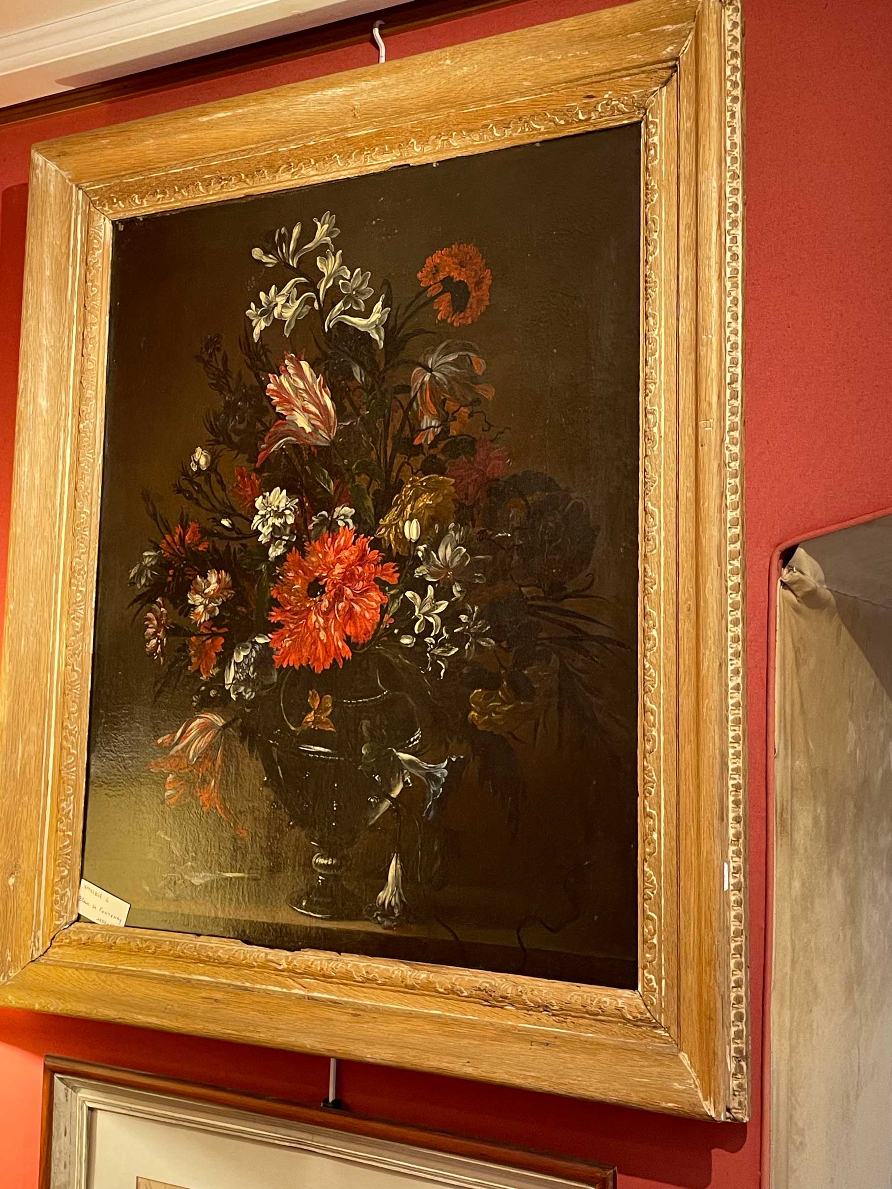 Tableau bouquet de fleurs attribué à Blain de Fontenay, fin 17ème siècle début 18ème siècle