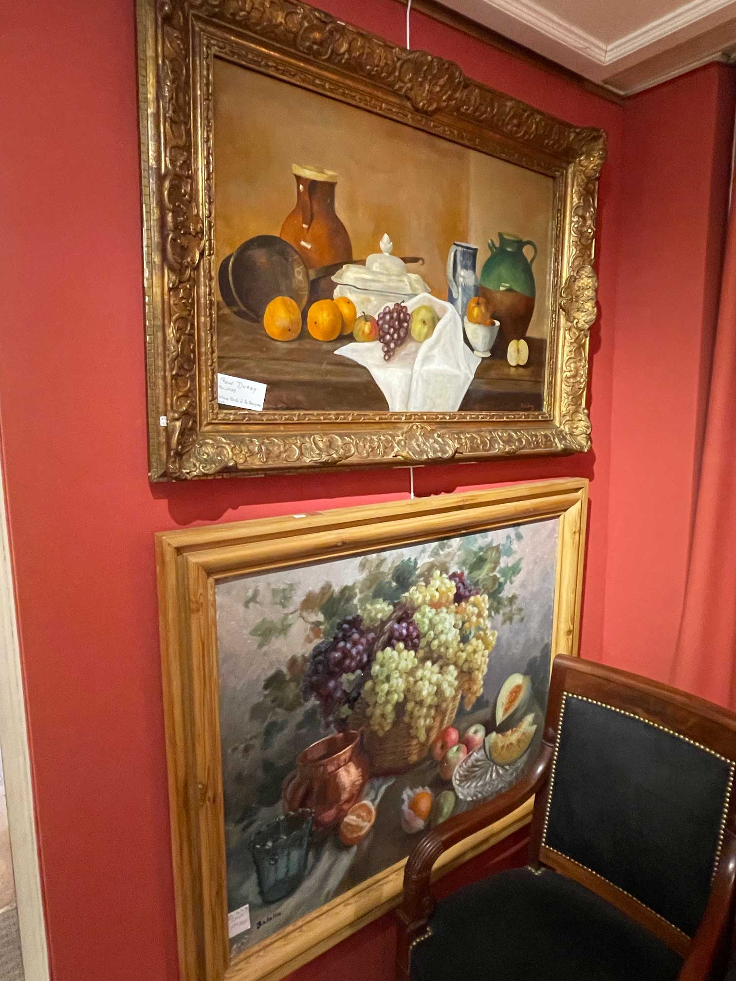 Deux natures mortes : 1 - À la soupière de René DUREY - 1890-1959. 2 - Pere BATALLA XATRUCH - 1893-1968